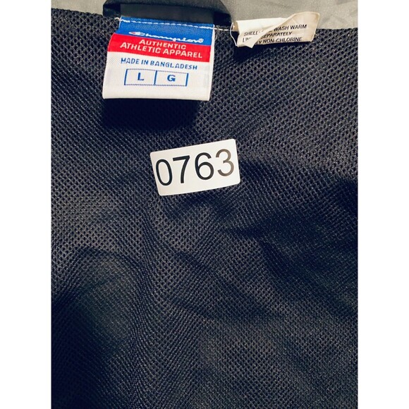 Champion Windbreaker Jacket Men's Large Black Gray Mesh Lined Authentic Full-Zip - Picture 14 of 14